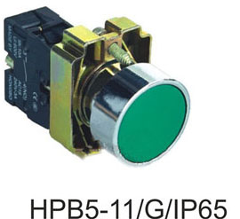 Momentary Push Button made of flame-retardant material for control systems