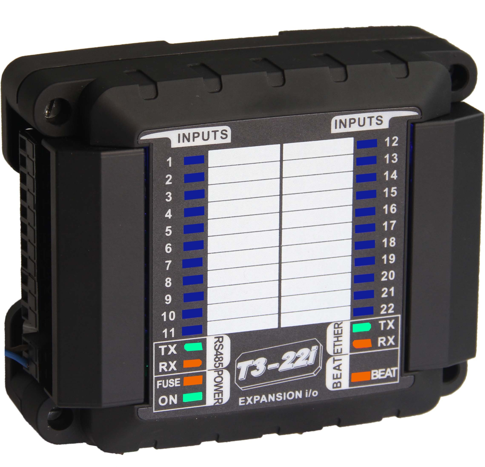 T3_22i-web Bacnet and modbus I/O modules product image showing multi-input design and communication ports